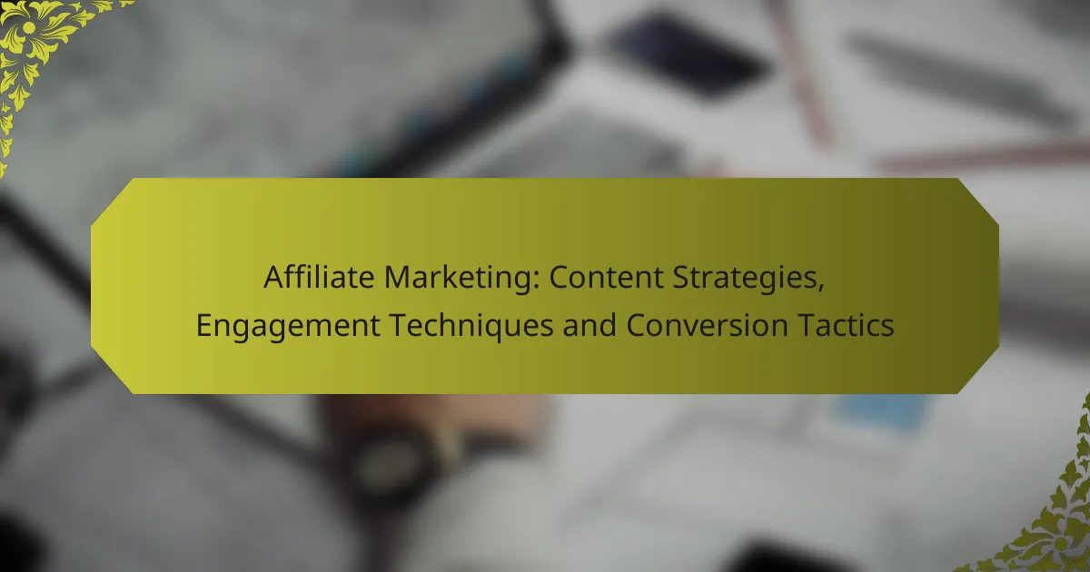 Affiliate Marketing: Content Strategies, Engagement Techniques and Conversion Tactics