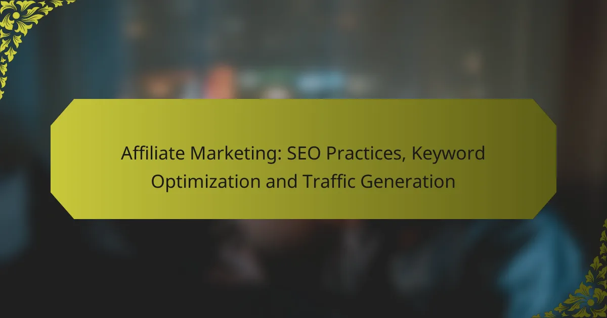 Affiliate Marketing: SEO Practices, Keyword Optimization and Traffic Generation