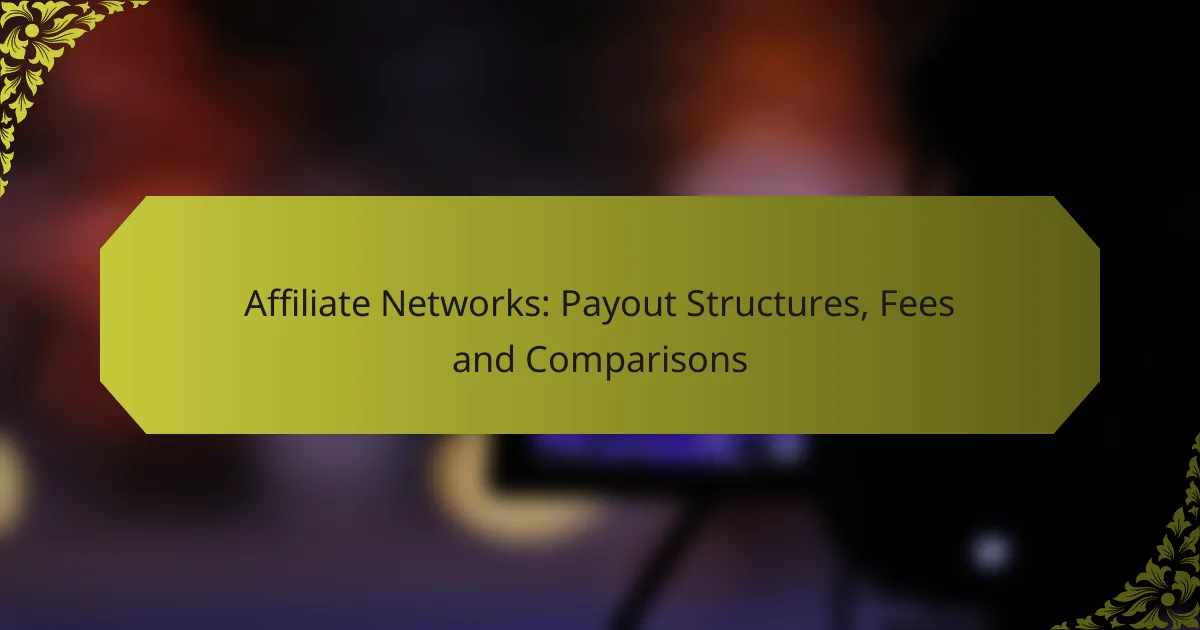 Affiliate Networks: Payout Structures, Fees and Comparisons