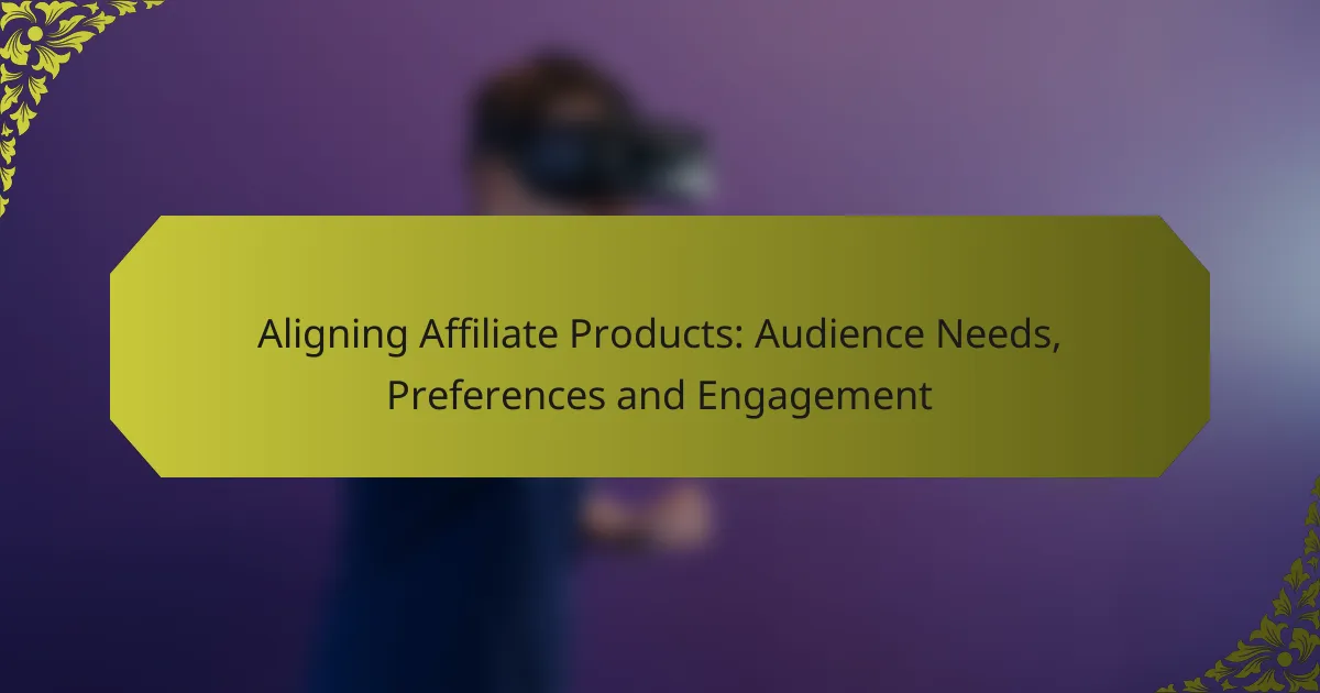 Aligning Affiliate Products: Audience Needs, Preferences and Engagement