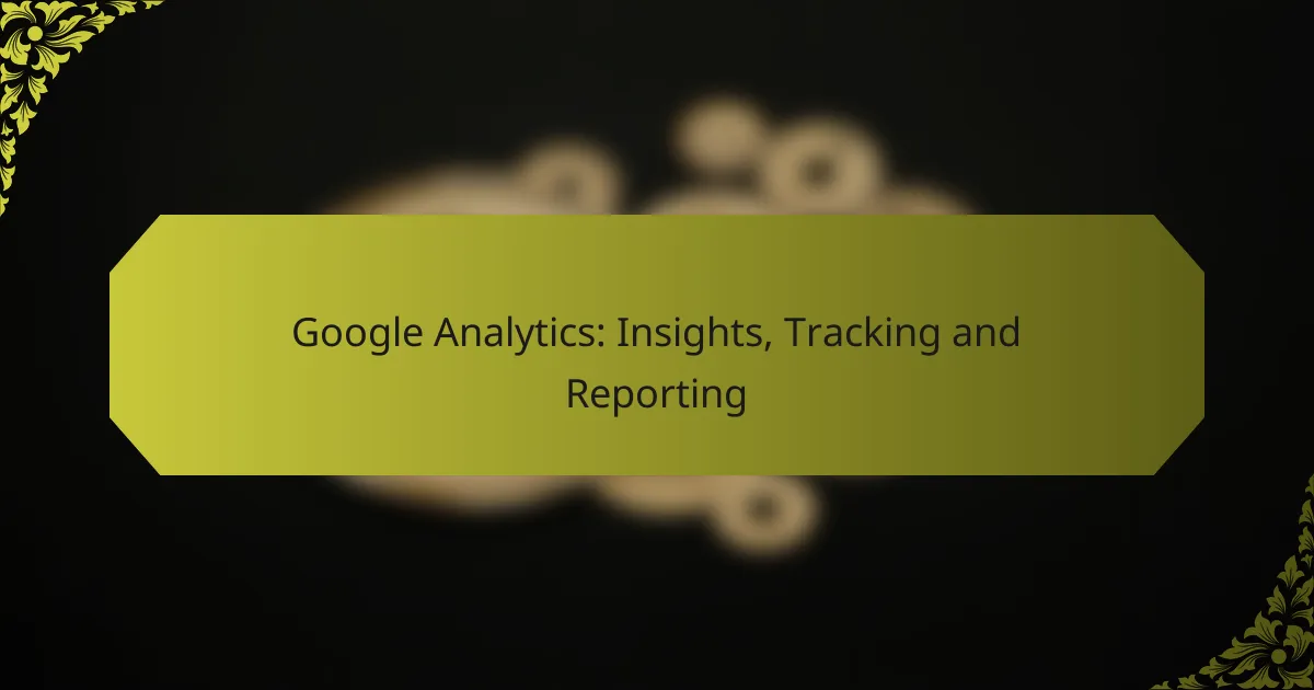 Google Analytics: Insights, Tracking and Reporting